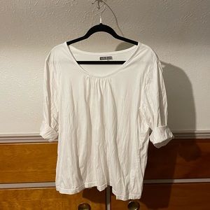 White tee blouse